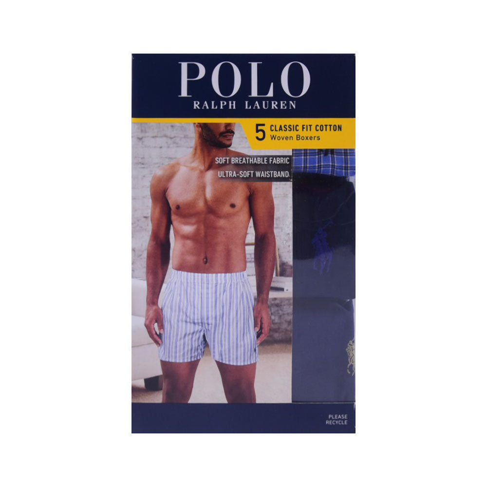 RL MEN WOVEN BOXER P-5 NCWBP5-AP6N MULTI S (IR)