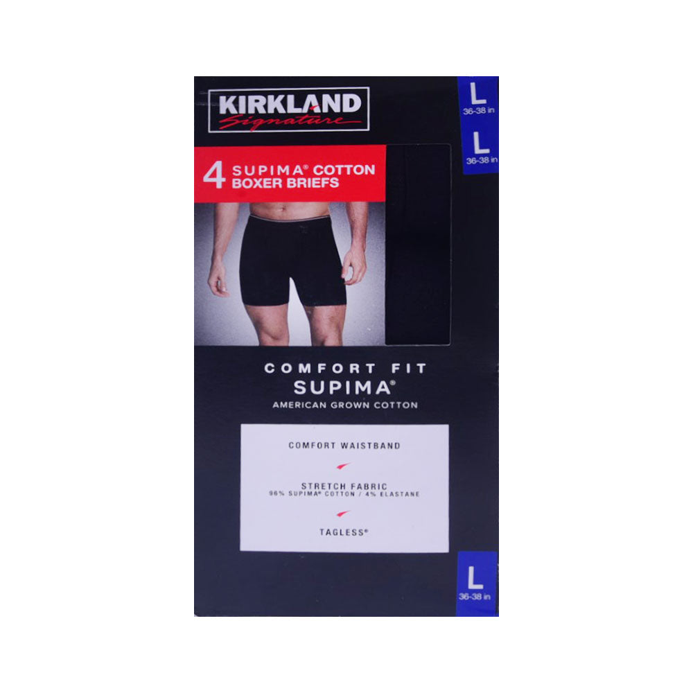 KIRKLAND BOXER BRIEF P-4 770001 BLK L (IR)
