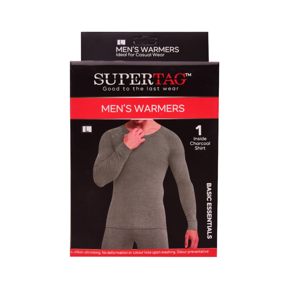 SUPER TAG MEN WARMER SHIRT CHR LARGE 1P