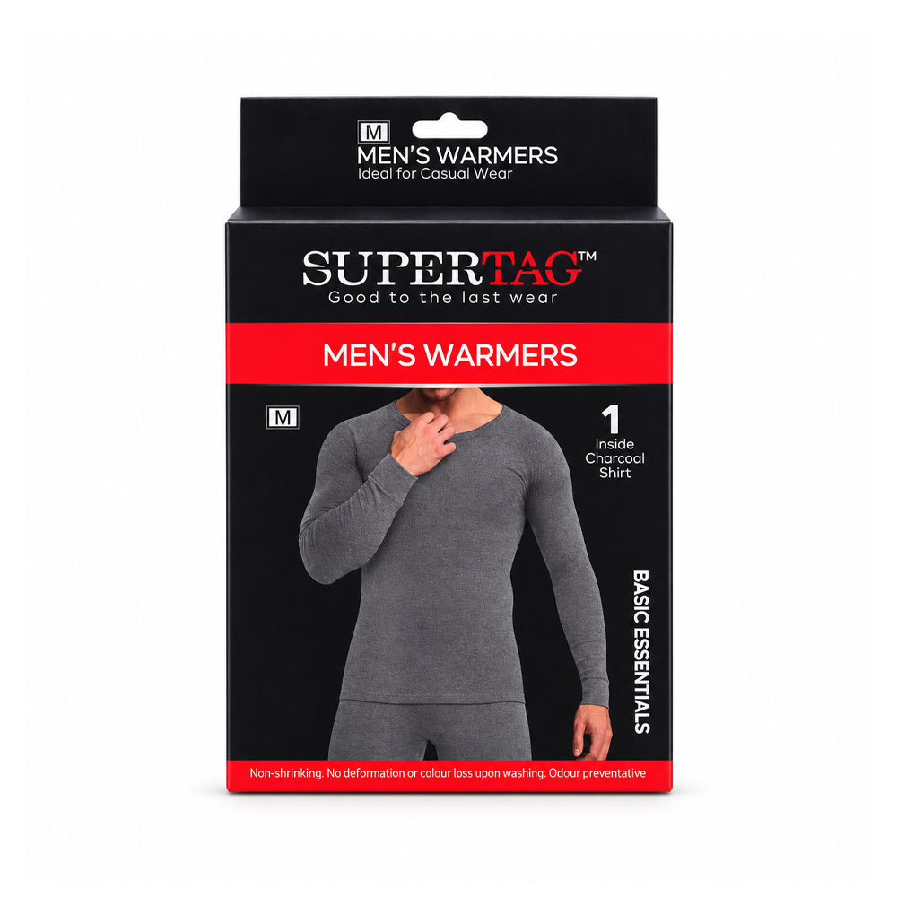 SUPER TAG MEN WARMER SHIRT CHR MED 1P