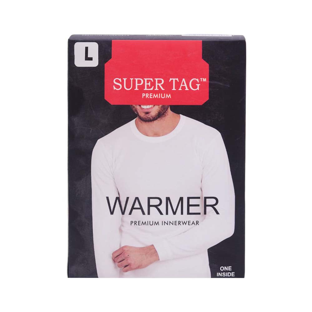 SUPER TAG PREMIUM WARMER SHIRT WHITE 1PC