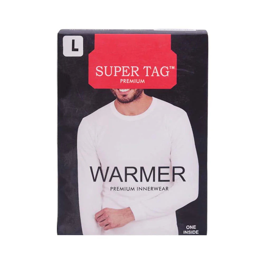 SUPER TAG PREMIUM WARMER SHIRT WHITE 1PC