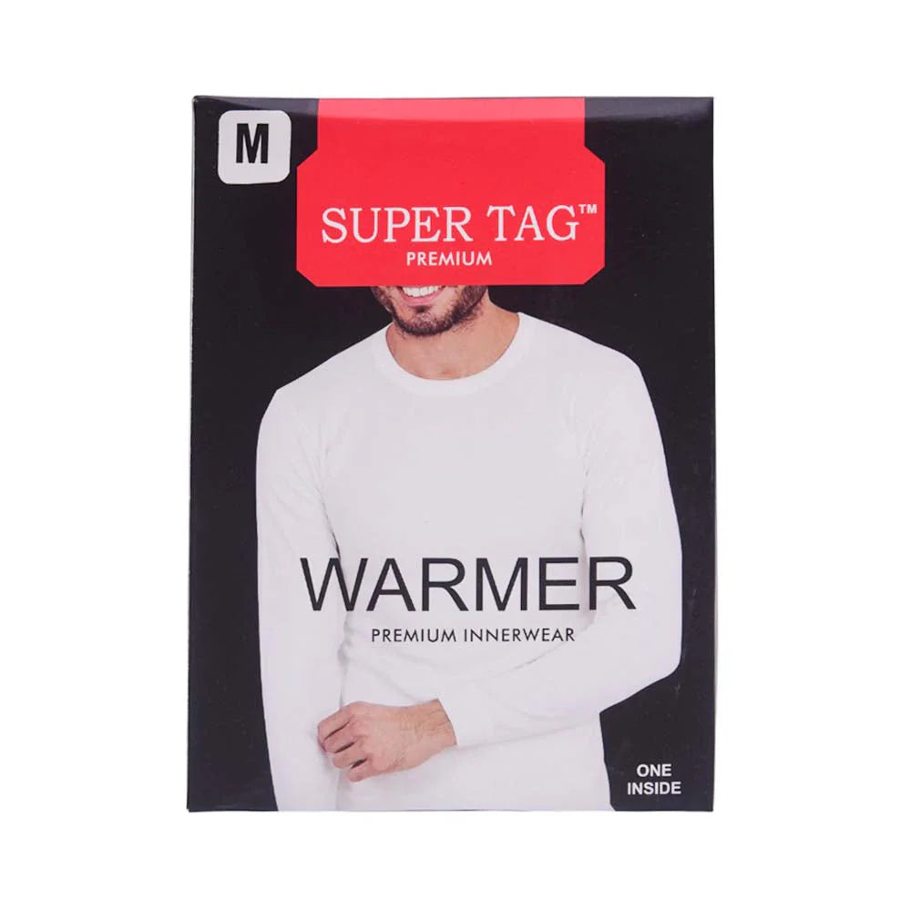 SUPER TAG PREMIUM WARMER SHIRT WHITE 1PC