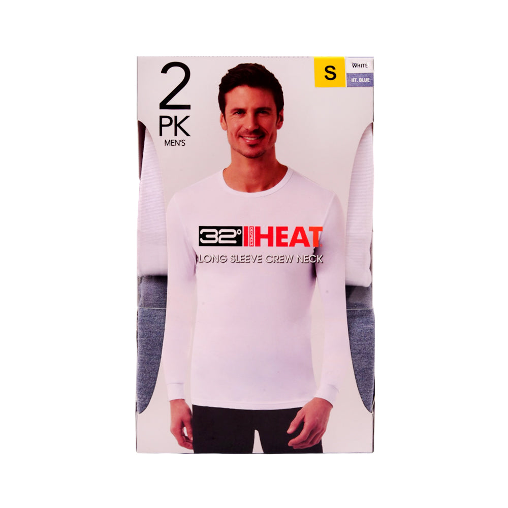 MEN HEAT-32 WARMER SHIRT P-2 GRY/WHT S (IR)