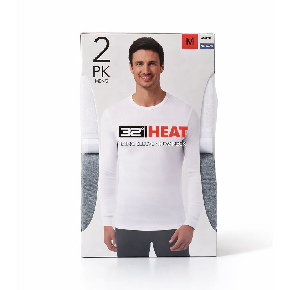 MEN HEAT-32 WARMER SHIRT P-2 GRY/WHT M (IR)