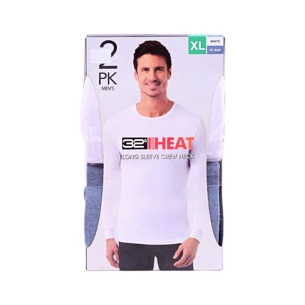 MEN HEAT-32 WARMER SHIRT P-2 GRY/WHT XL (IR)