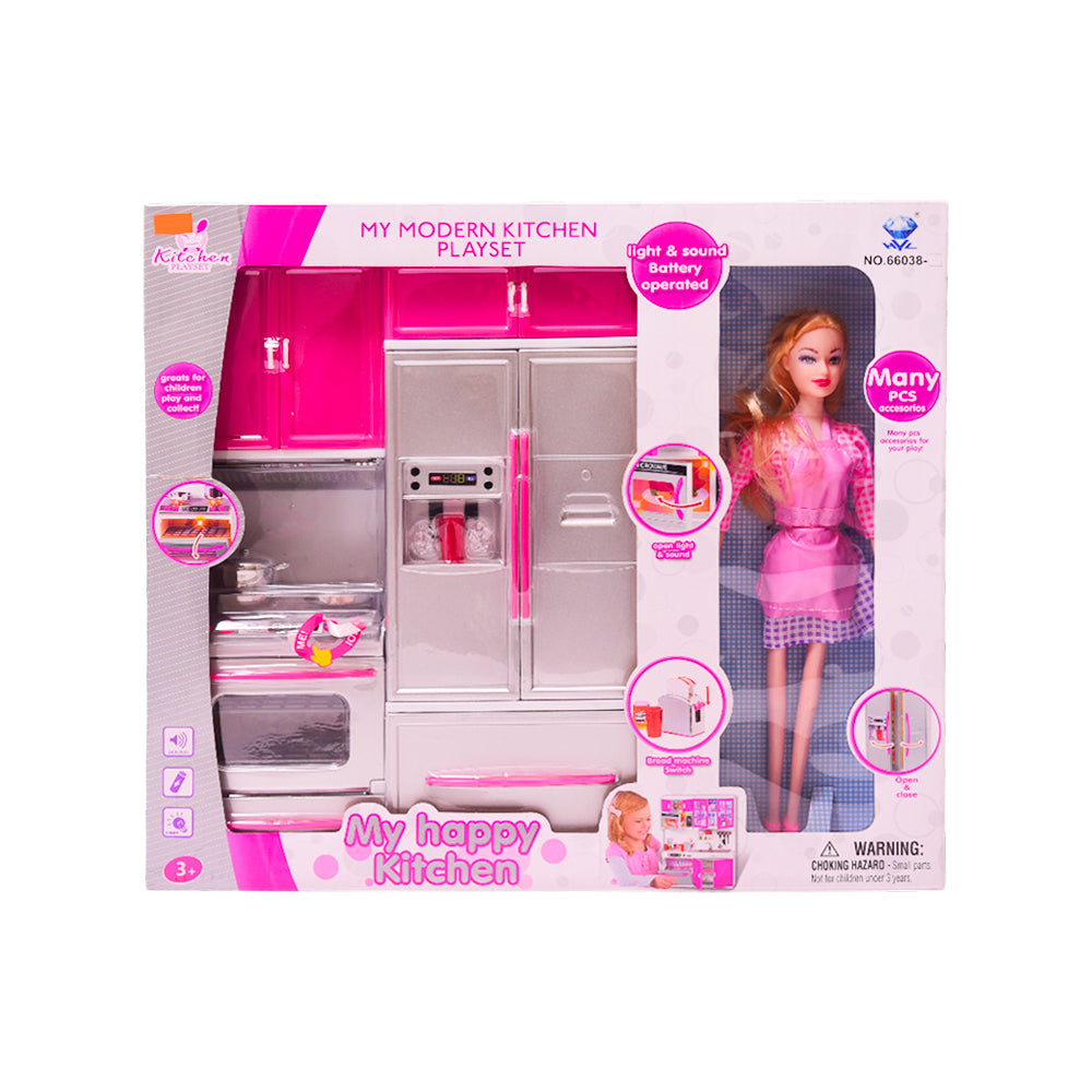 66038 KITCHEN SET PURPLE W-DOLL A.I