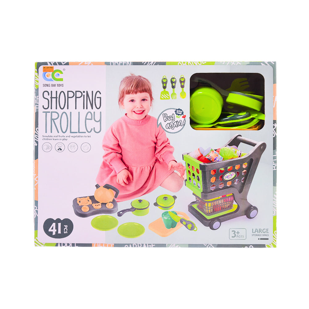 666-11E SHOPPING TROLLEY GREEN A.I
