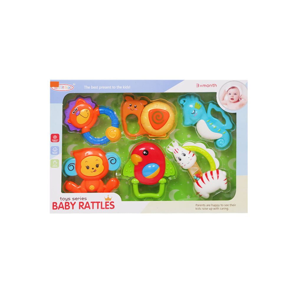 8423-1 BABY RATTLE 6PCS A.I