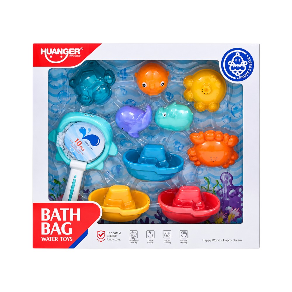 HE0248 ANIMAL BATH TOY 10PCS SET A.I