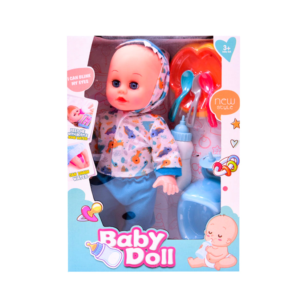 828C BABY DOLL SET W-SOUND 14INCH A.I