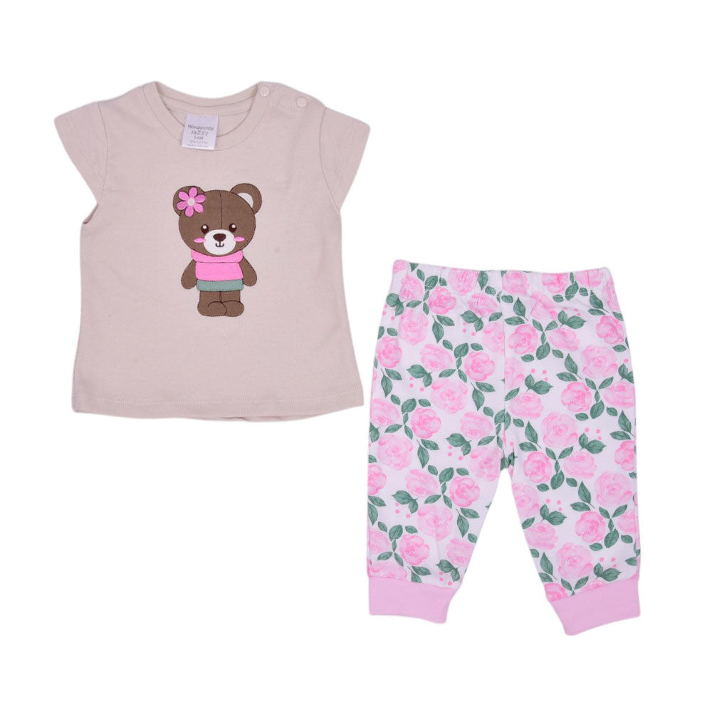 GIRLS S/S 2PC PAJAMA SUIT MZW-25 3-6M 247-060 THAI