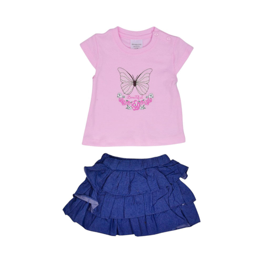 GIRLS S/S 2PC SKIRT SUIT MZW-25 0-3M 247-062 THAI