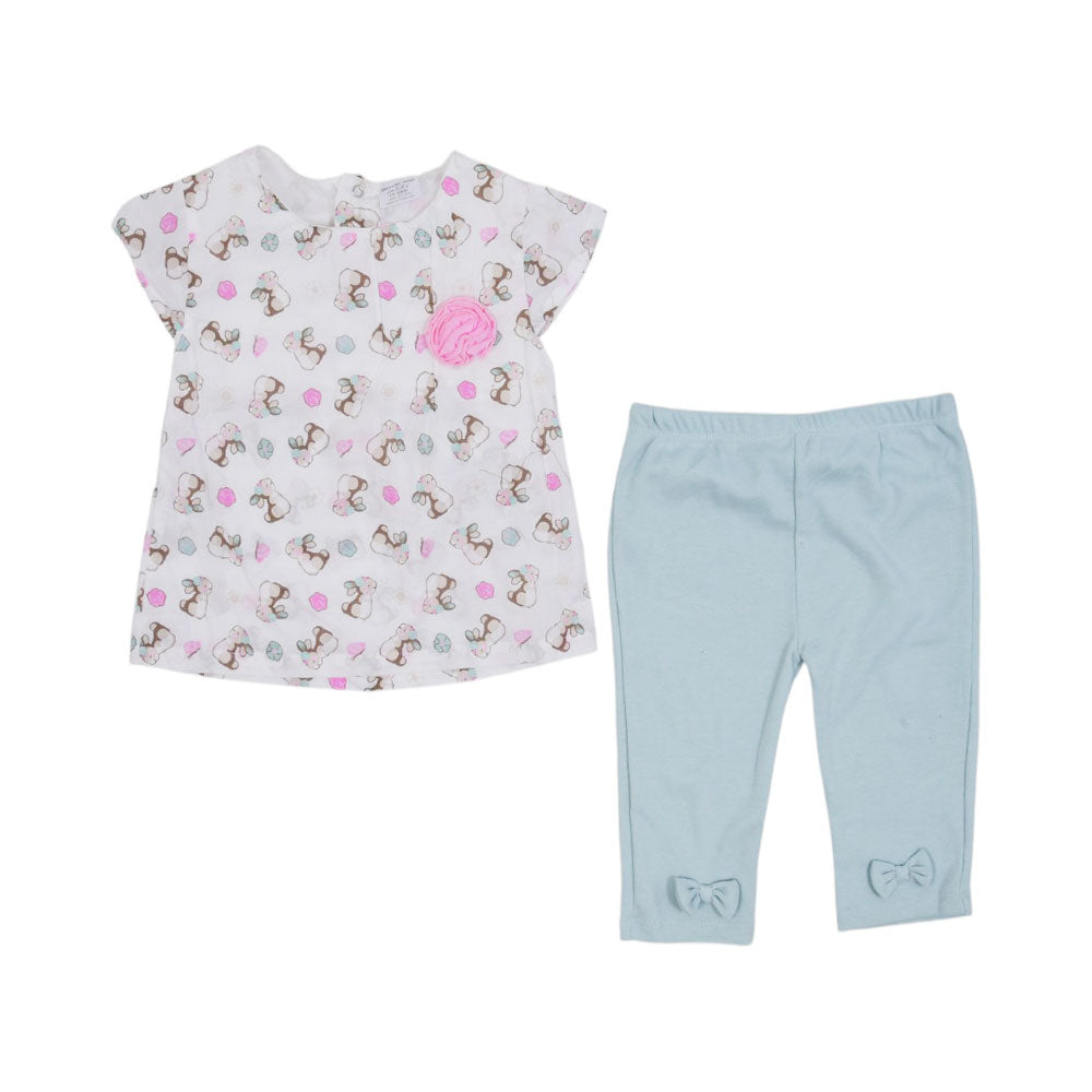 GIRLS S/S 2PC PAJAMA SUIT MZW-25 18-24M 247-082 THAI