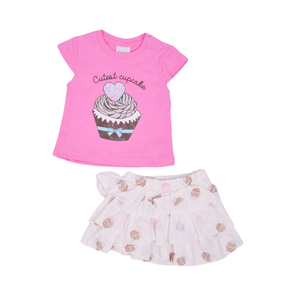 GIRLS S/S 2PC SKIRT SUIT MZW-25 0-3M 247-098 THAI