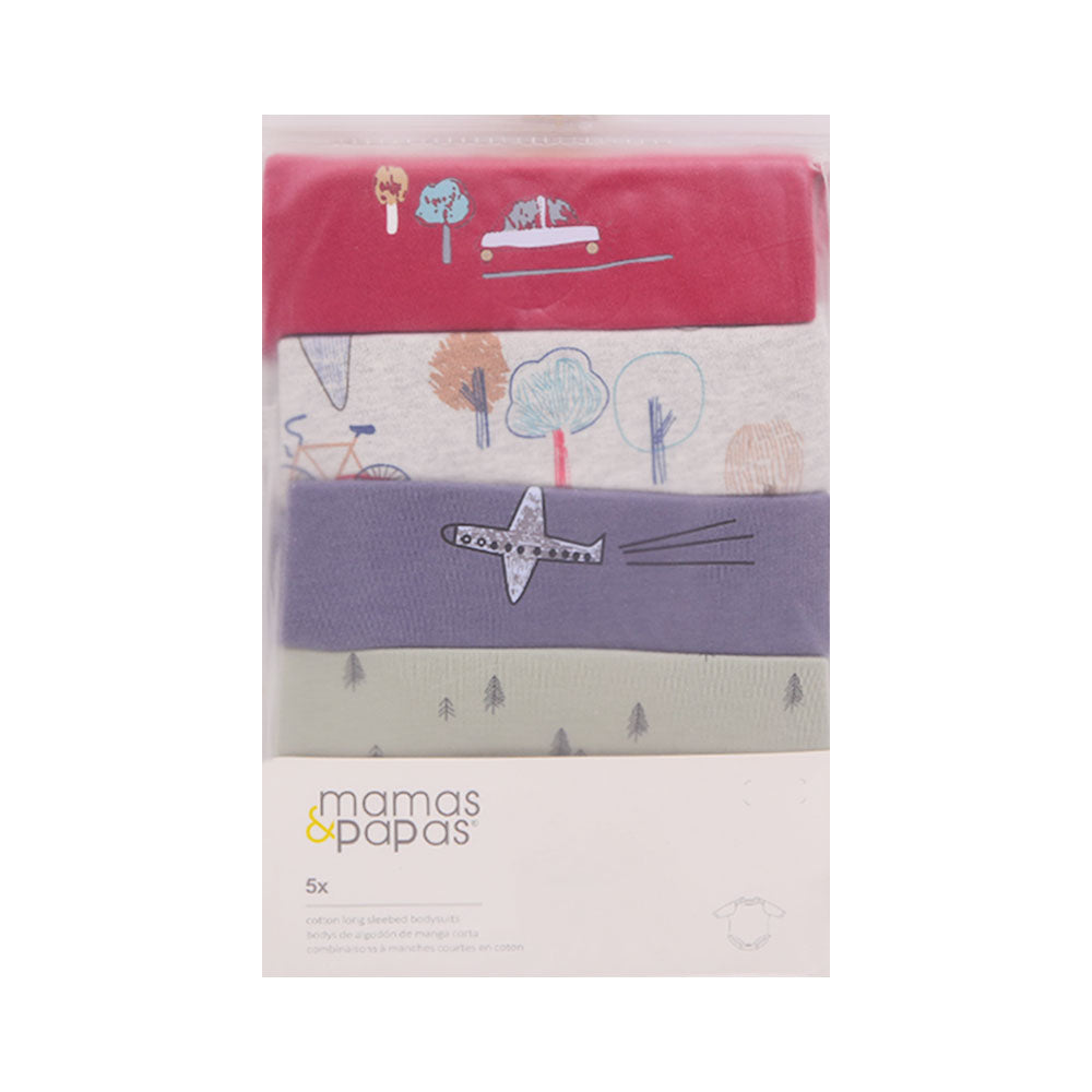 BOYS L/S 5PC BODY SUIT MZS-25 6-9M M&P4111