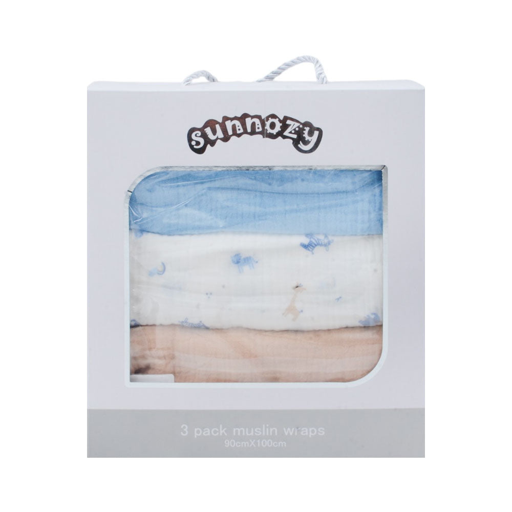 BABY 3PC WRAPPING SHEET COTTON 90X100 MZS-25 MSL06B