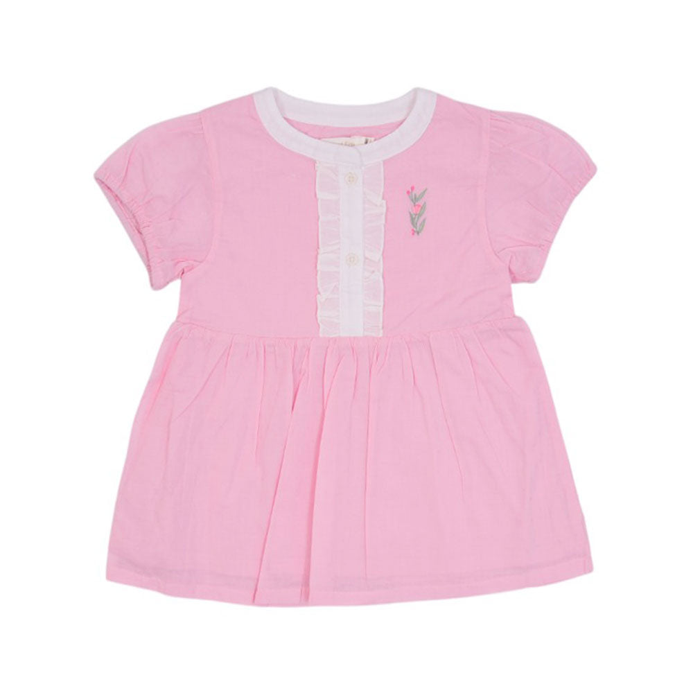 GIRLS S/S 2PC FROCK 12-18M MZS -25 003