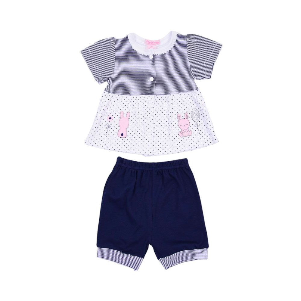 GIRLS S/S 2PC KNICKER SUIT MZS-25 3-6M 008