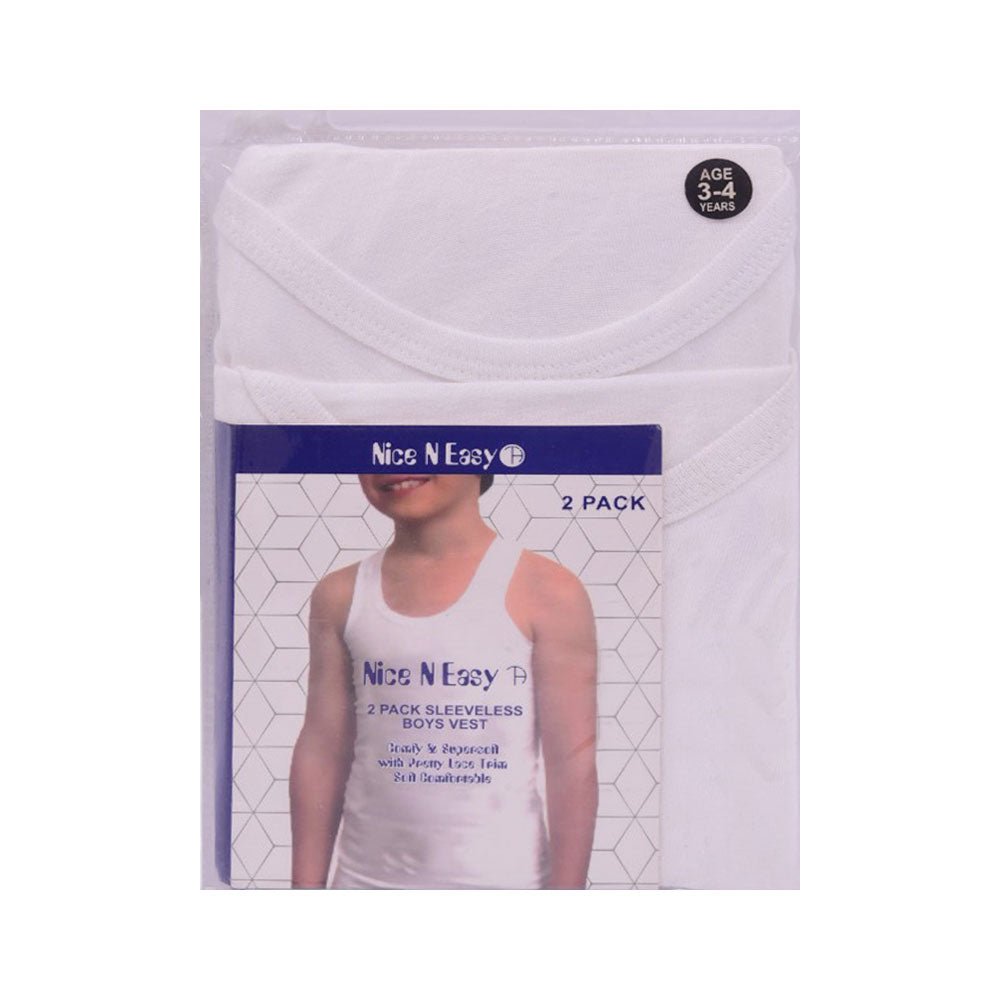 BOYS S/L 2PC VEST NICE & EASY MZS-25 3-4 YEAR HC01