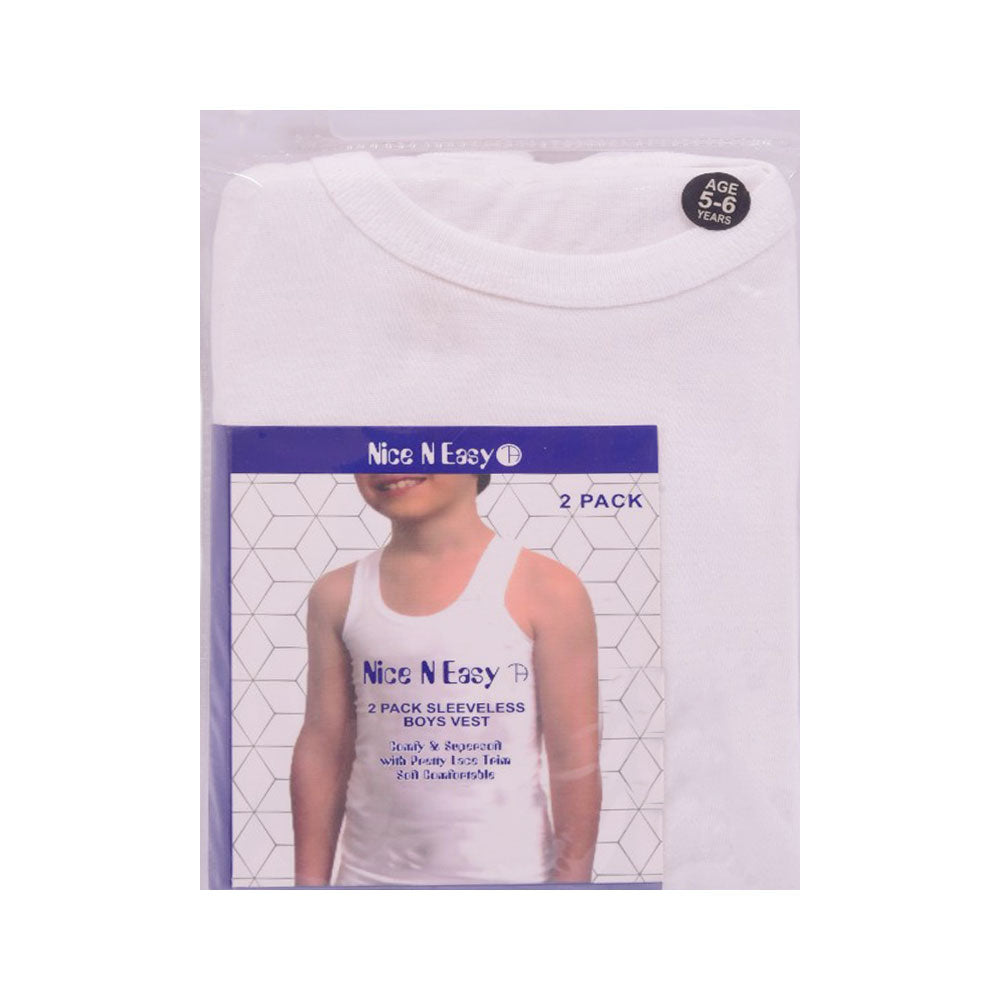BOYS S/L 2PC VEST NICE & EASY MZS-25 5-6 YEAR HC01