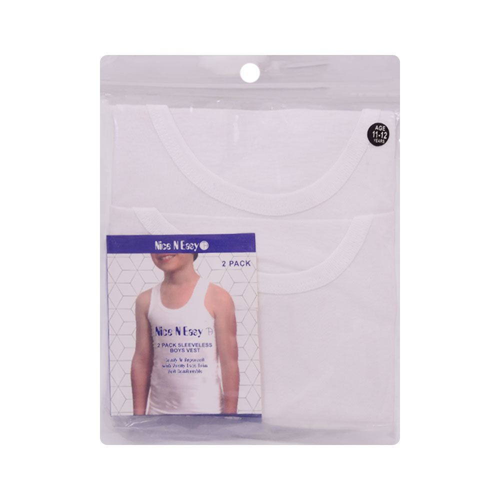 BOYS S/L 2PC VEST NICE & EASY MZS-25 11-12 YEAR HC01