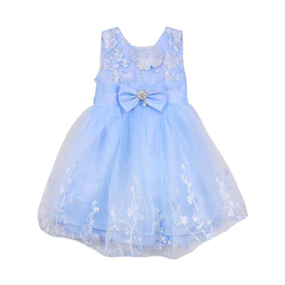 GIRLS S/L FANCY FROCK MZS-25 5-6 YEAR A17 W.G
