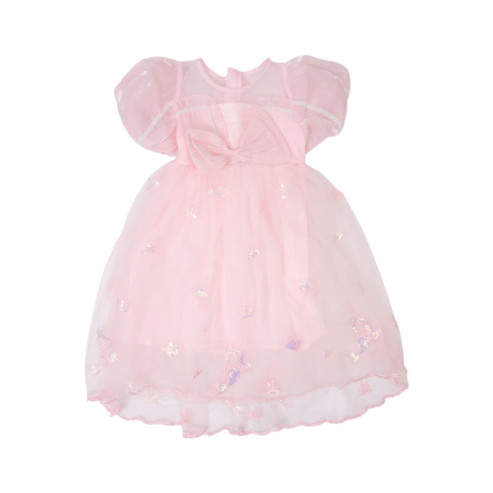 GIRLS S/L FANCY FROCK MZS-25 2-3 YEAR A22 W.G