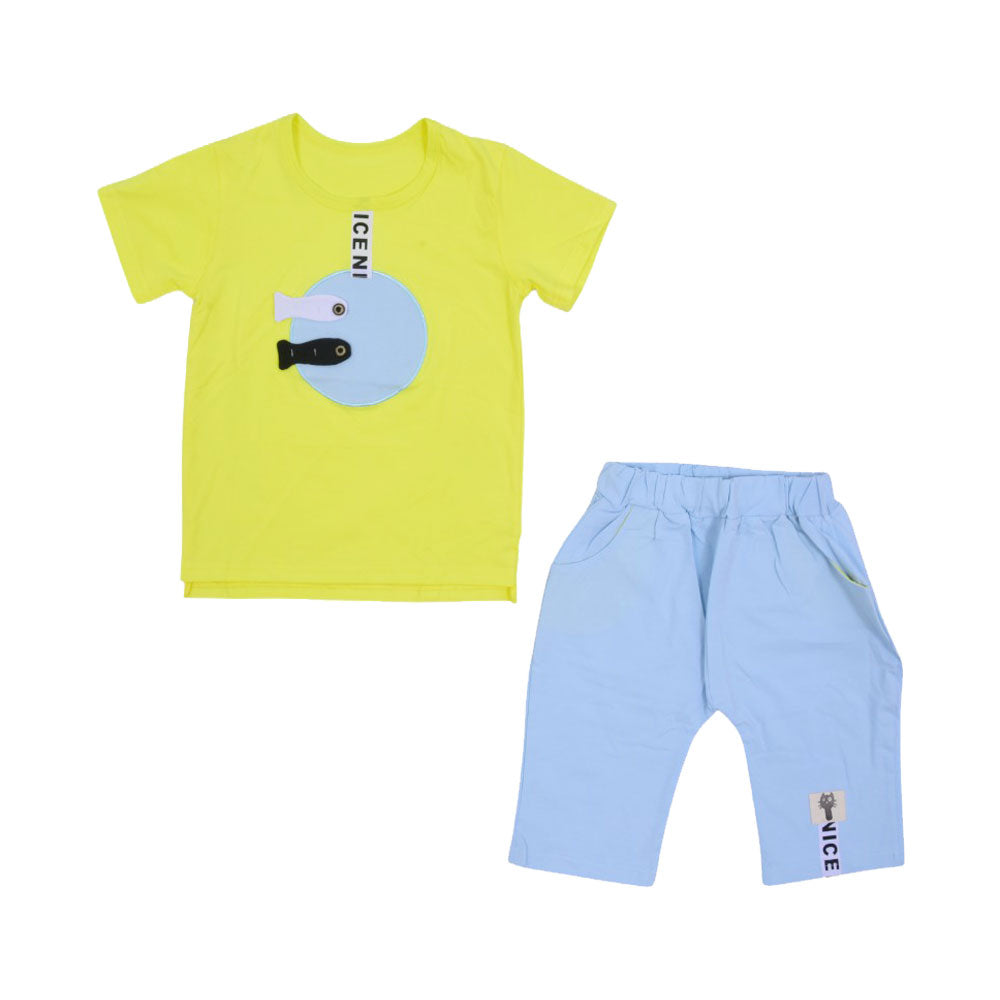 BOYS S/S 2PC L/W KNICKER SUIT MZS-25 12-18M 02 W/G