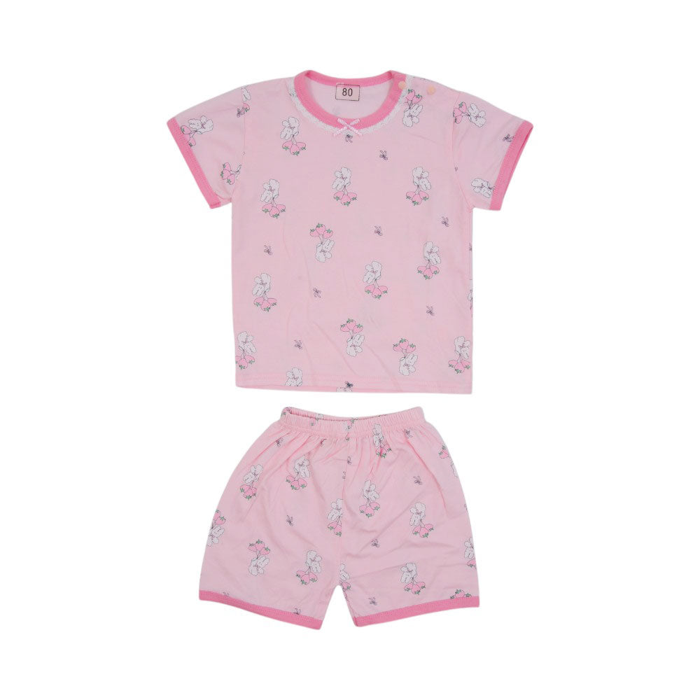 GIRLS S/S 2PC KNICKER SUIT MZS-25 6-9M E3 W.G