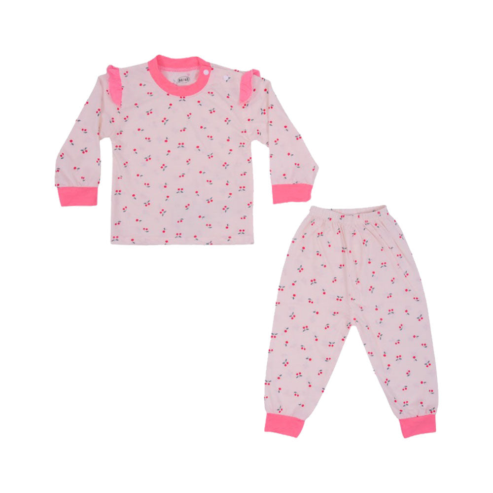 GIRLS L/S 2PC PAJAMA SUIT L/W MZS-25 0-3M E9 W.G