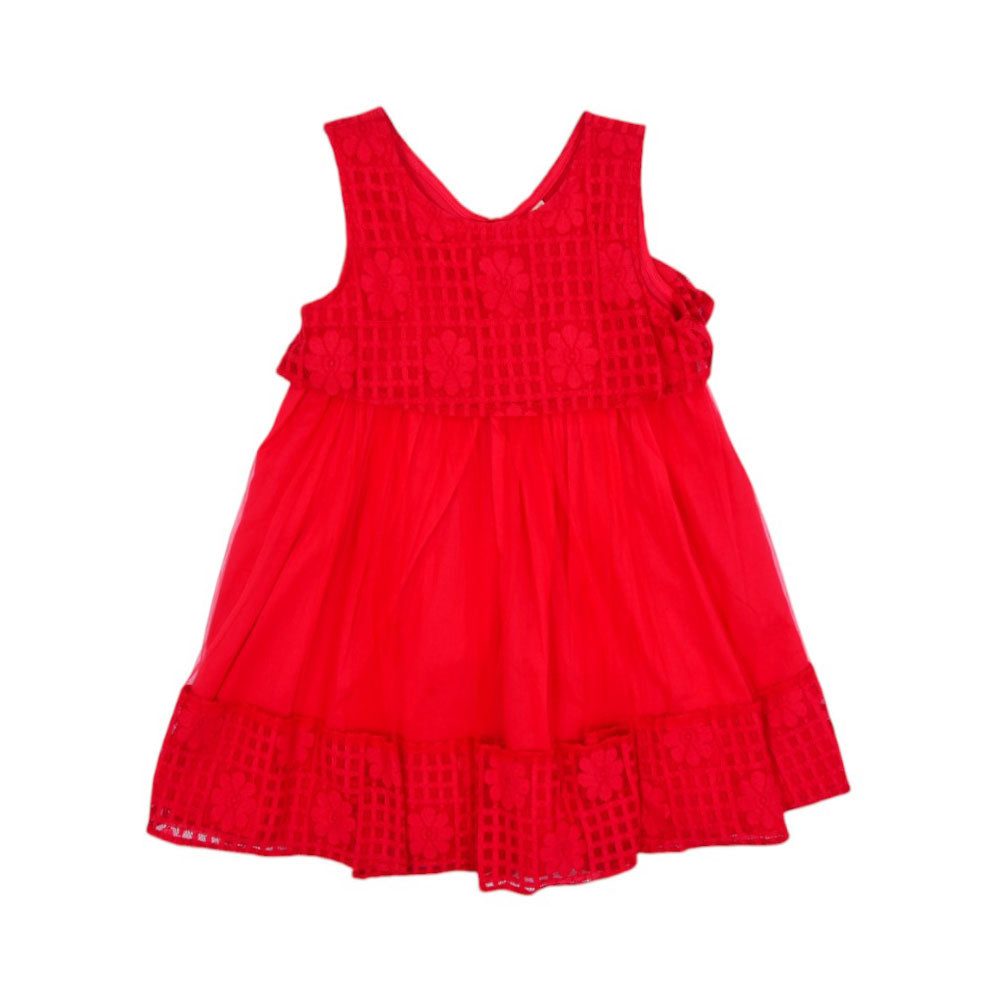 GIRLS S/L FANCY FROCK MZS-25 4-5 YEAR M5 W.G