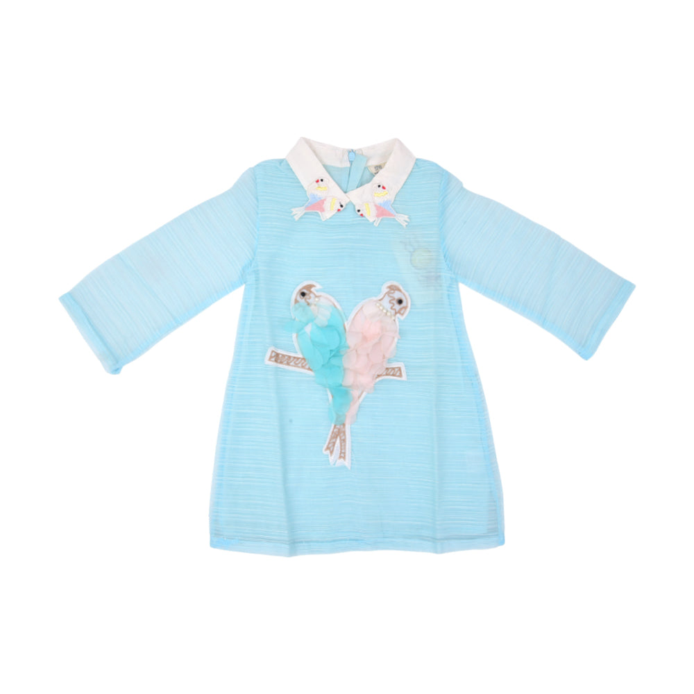 GIRLS L/S BLOUSE MZS-25 3-4 YEAR M8 W.G