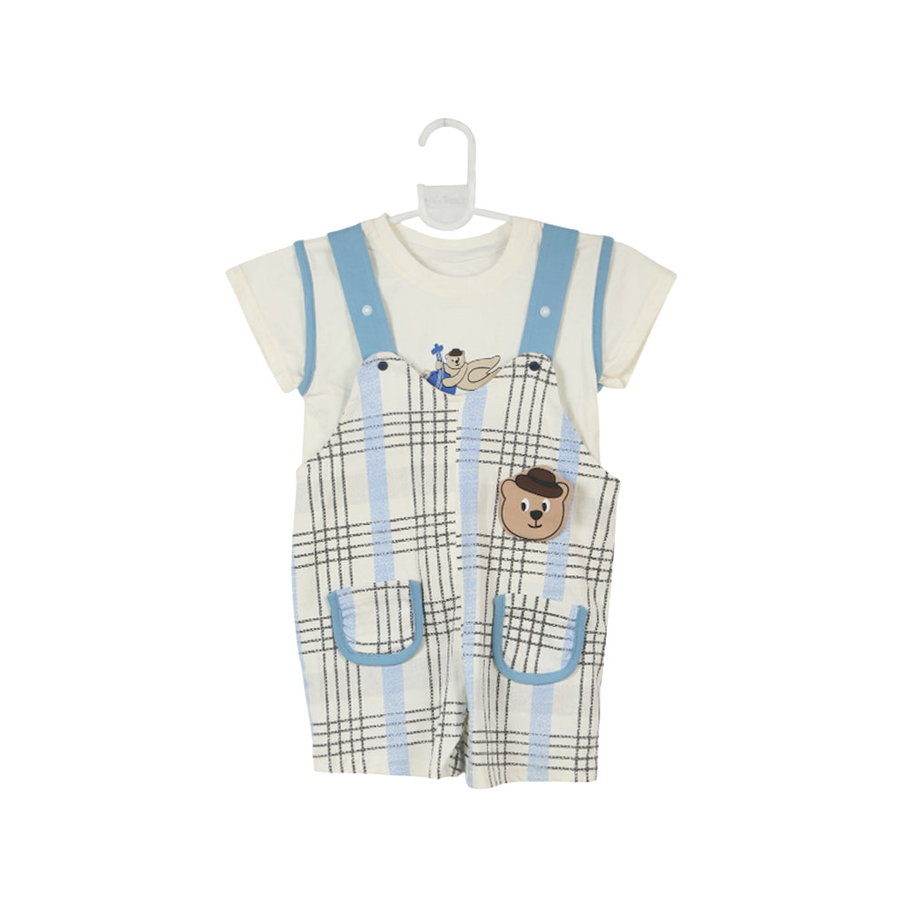 BOYS S/S 2PC ROMPER MZS-25 0-3M P07 W.G