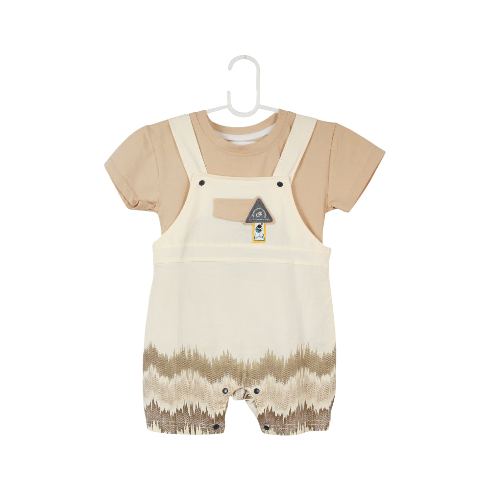 BOYS S/S 2PC ROMPER MZS-25 3-6M P010 W.G