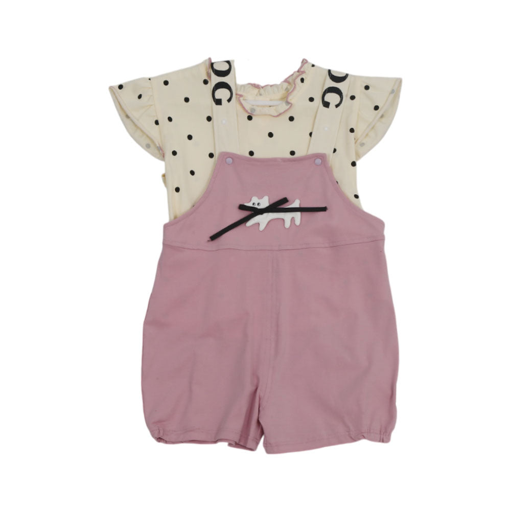 GIRLS S/S 2PC ROMPER MZS-25 6-9M AP015 W.G
