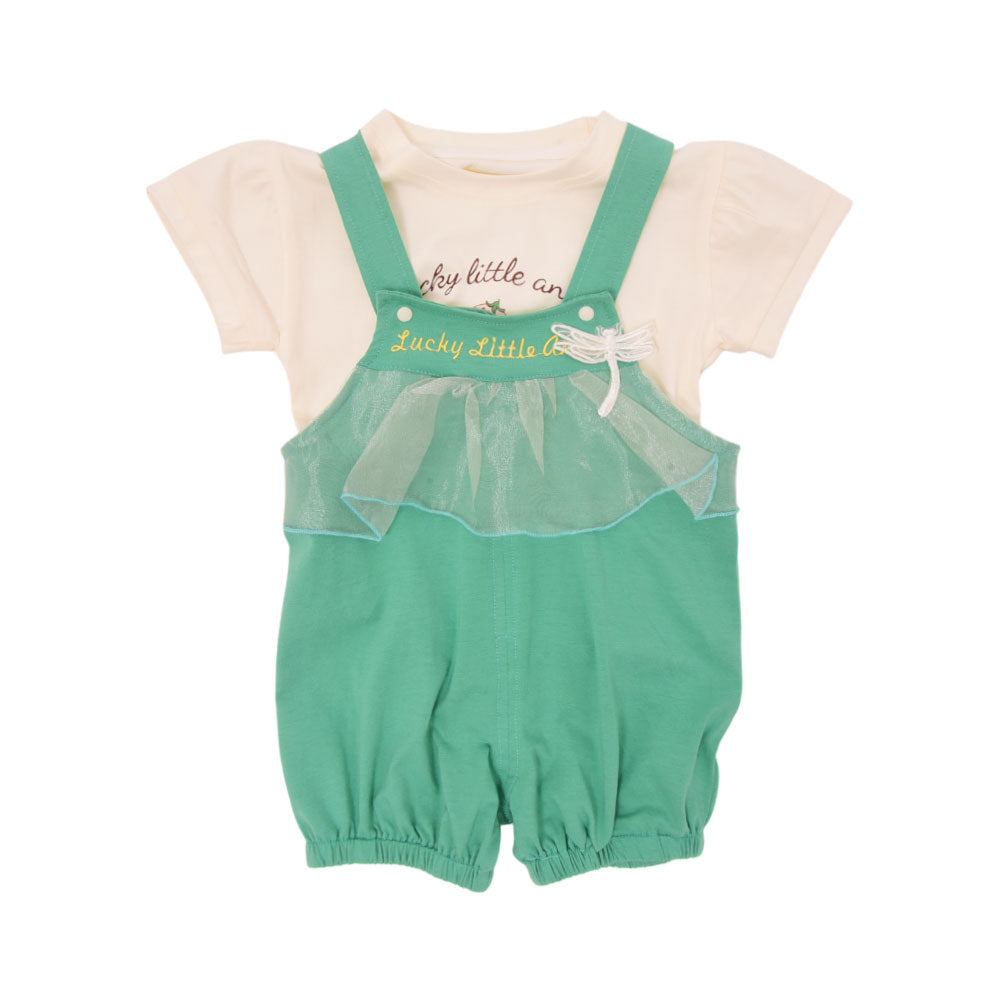 GIRLS S/S 2PC ROMPER MZS-25 0-3M AP017 W.G