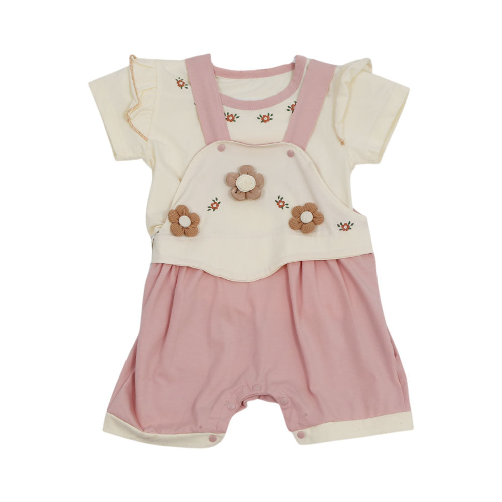 GIRLS CAP SLEEVE 2PC ROMPER MZS-25 3-6M AP019 W.G