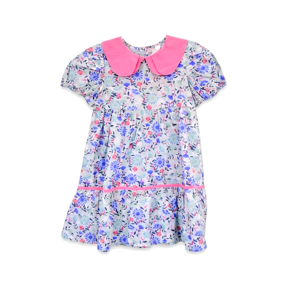 GIRLS S/S PRINTED FROCK MZS-25 4-5 YEAR A-9 W/G