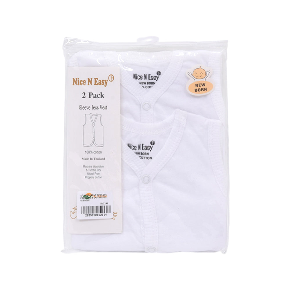 S/L VEST FRONT OPEN 2PC PACK NICE & EASY MZS-25 N.B HC02