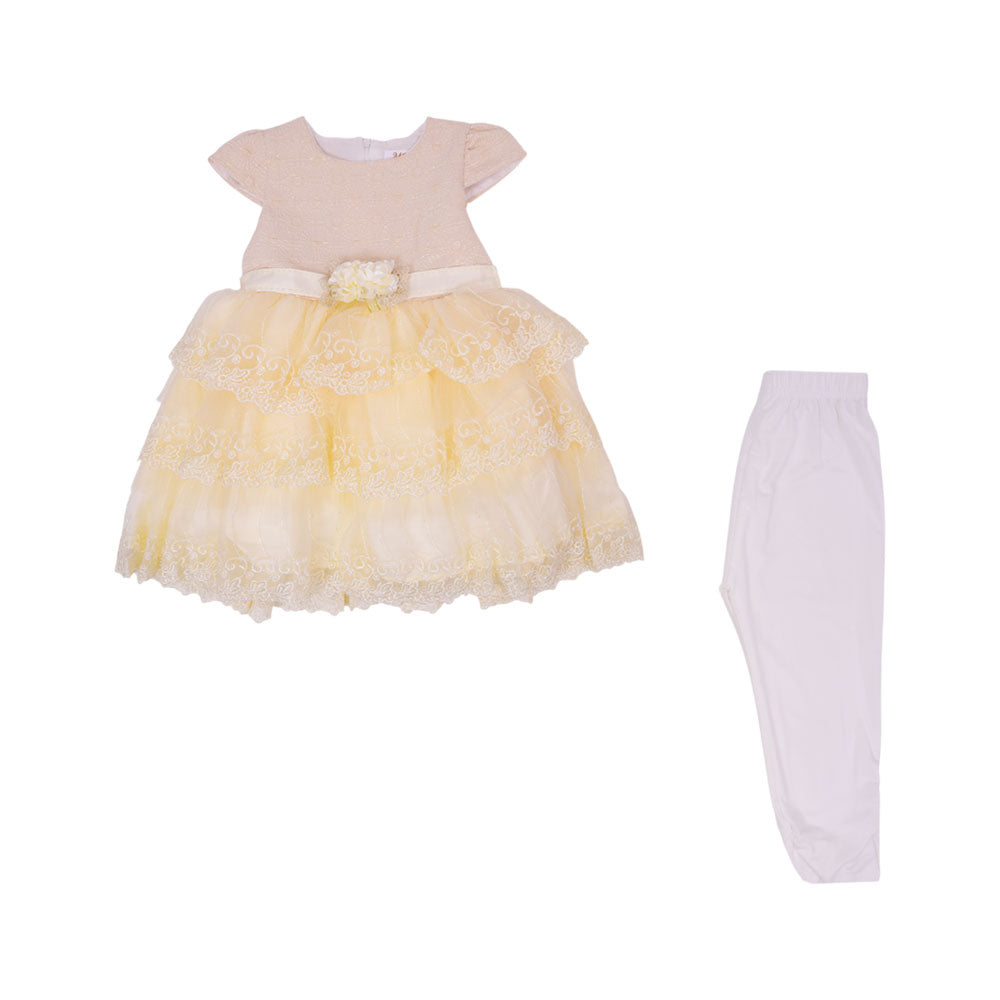 GIRLS CAP SLEEVE 2PC FROCK MZS-25 3-4 YEAR X4029B M.G