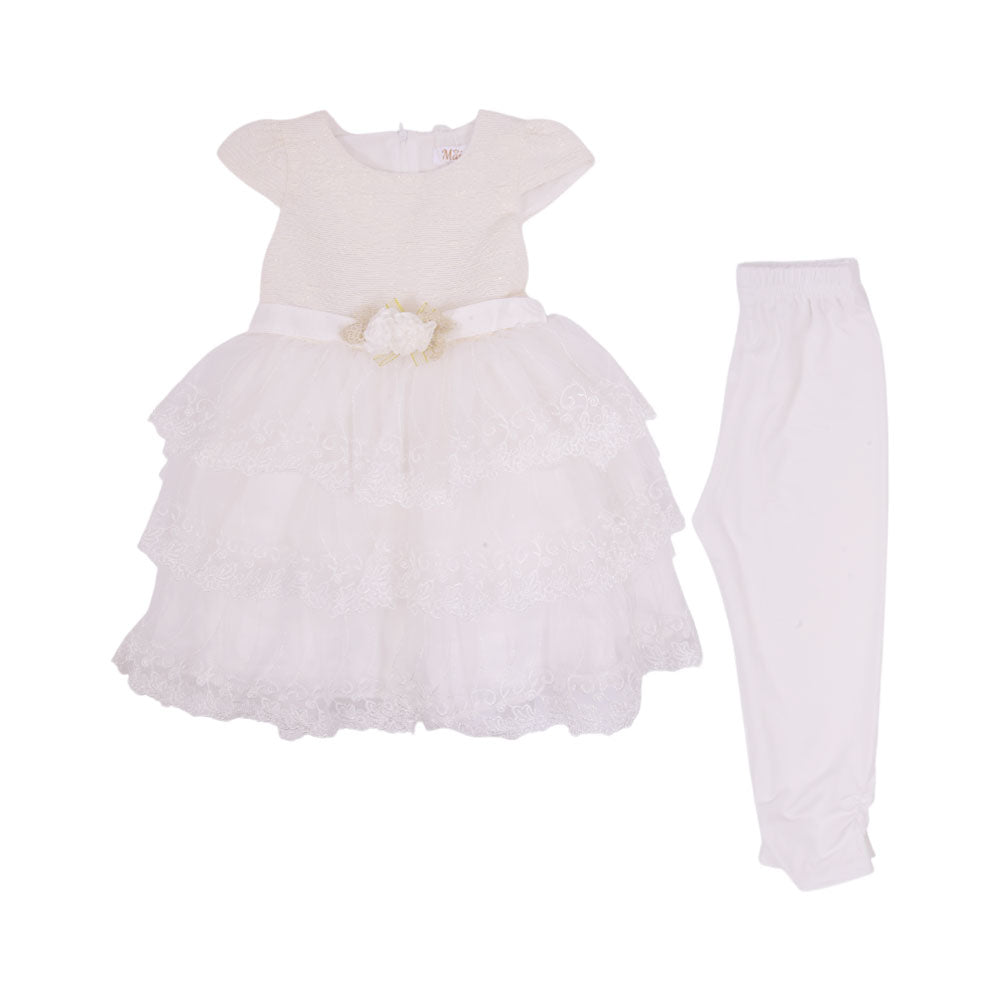GIRLS CAP SLEEVE 2PC FROCK MZS-25 4-5 YEAR X4029B M.G