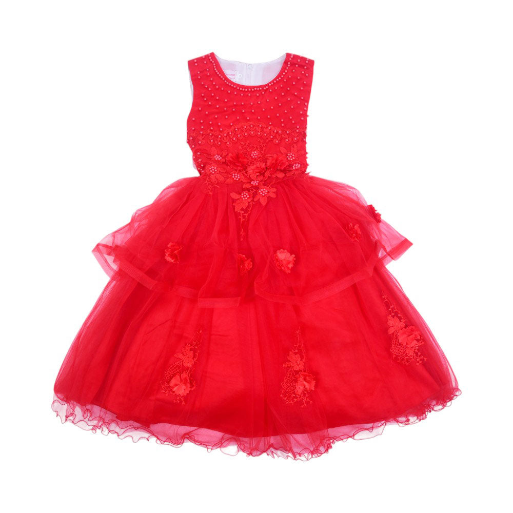 GIRLS S/L FANCY FROCK MZS-25 10-11 YEAR C017R M.G