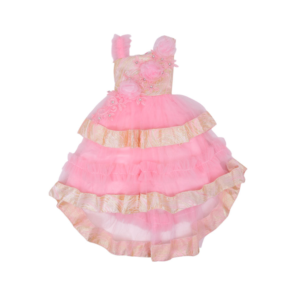 GIRLS S/L FANCY FROCK MZS-25 3-4 YEAR W2036 M.G