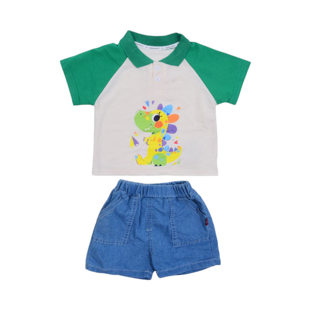 BOY S/S 2PC KNICKER SUIT MZS-25 12-18M BS-3 W/G