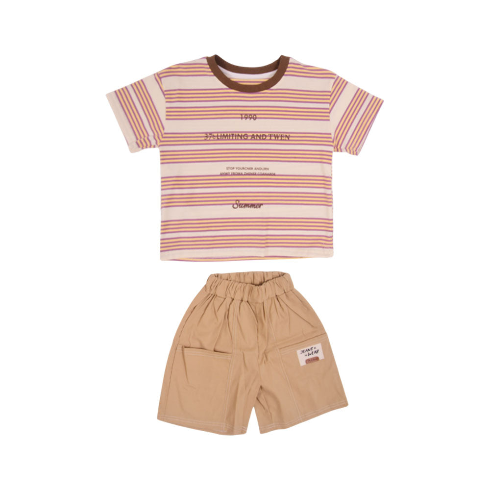 BOY S/S 2PC KNICKER SUIT MZS-25 3-4 YEAR BS-7 W/G