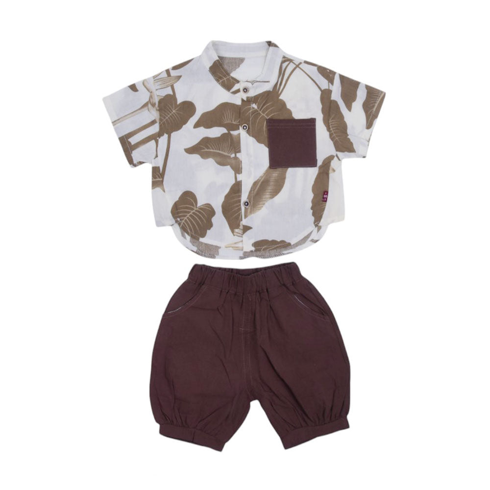 BOY S/S 2PC KNICKER SUIT MZS-25 9-12M BS-14 W/G