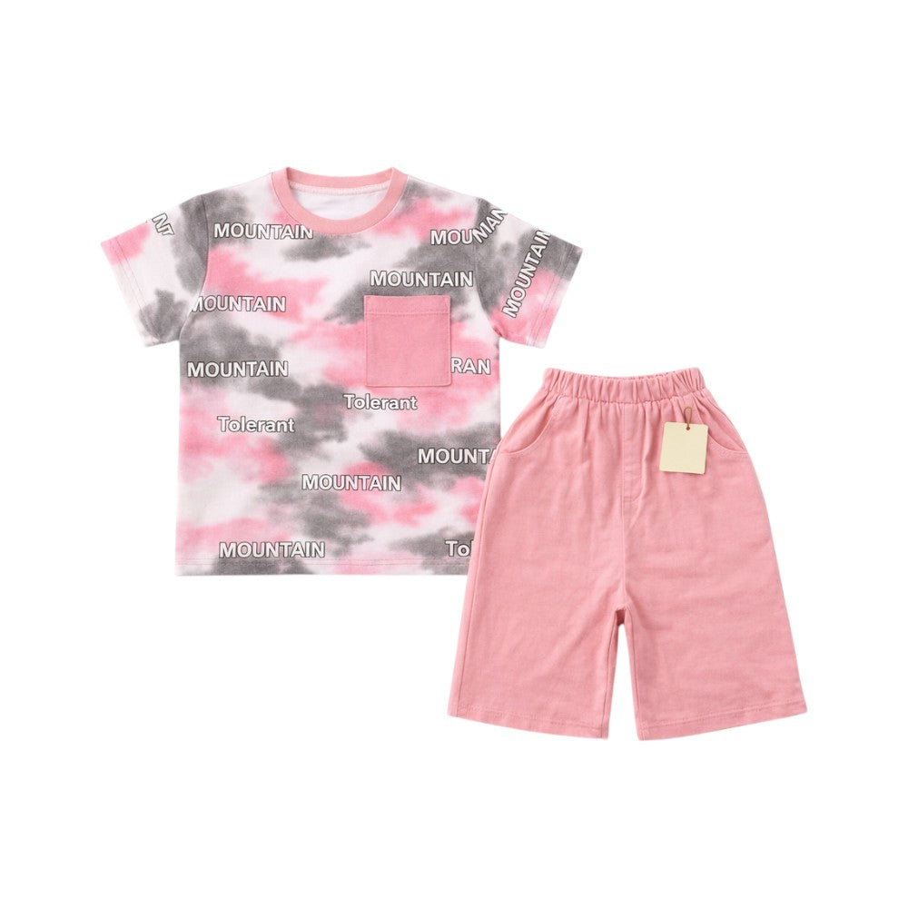 GIRLS S/S 2PC KNICKER SUIT MZS-25 4-5 YEAR GS-4 W/G