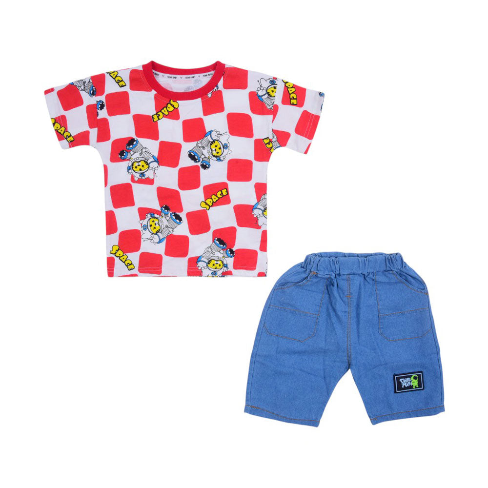 BOY S/S 2PC KNICKER SUIT MZS-25 2-3 YEAR SB-06 W/G