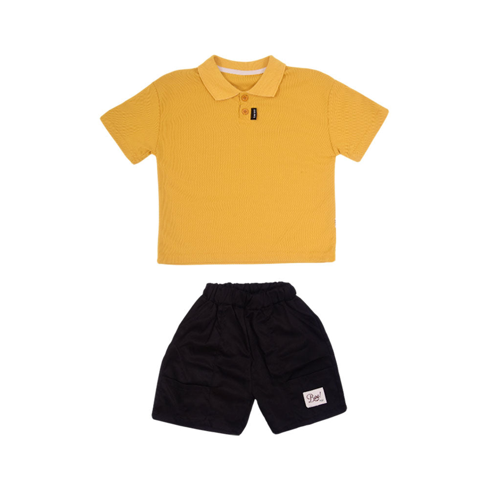 BOY S/S 2PC KNICKER SUIT MZS-25 4-5 YEAR 0103 W/G